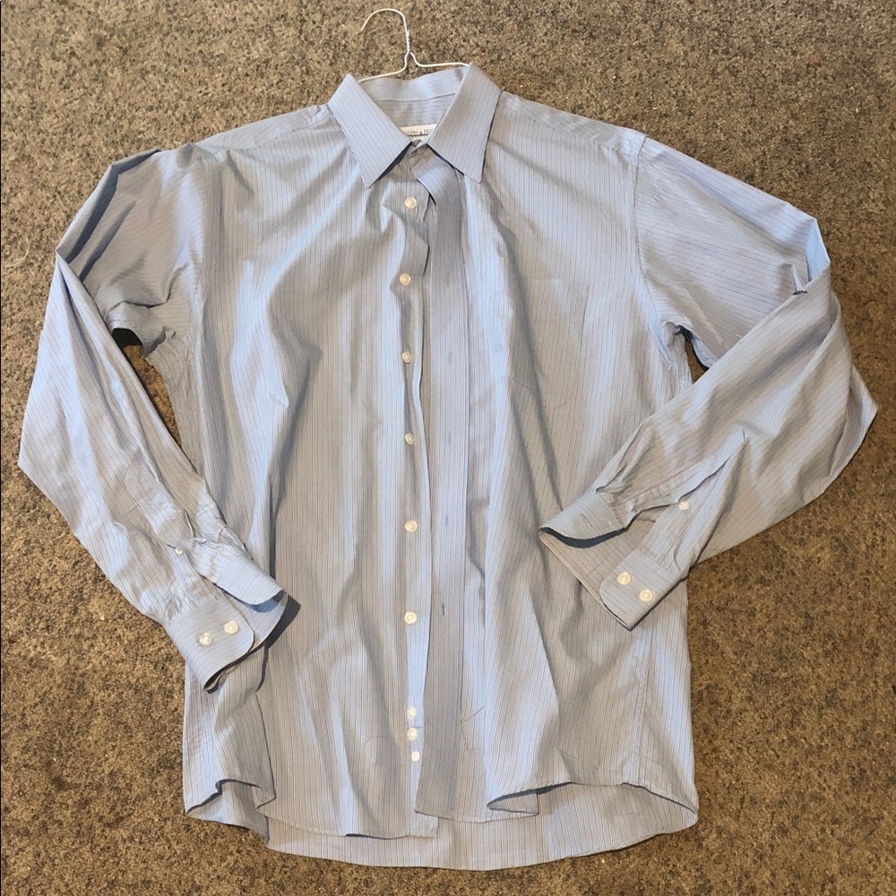 Joseph & Feiss Light Blue Pinstripe Dress Shirt